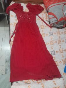 Red Sequin Party Dress