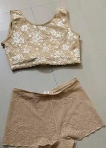 Lace Trimmed bra and panty