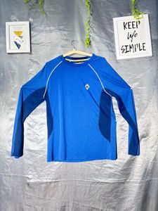 Blue Long Sleeve Athletic T-Shirt