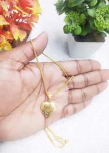Gold Heart Locket Necklace