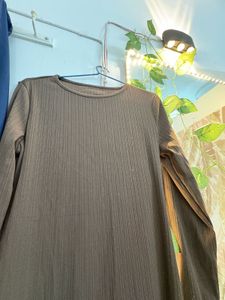 Ribbed Long Sleeve Maxi Dress