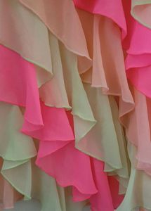 Chiffon Ruffle Dress Material for Girls