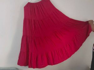 Megenta Tiered Maxi Skirt (Negotiable)