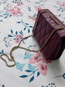 Quilted Chain Sling Bag