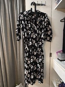Black Floral Print Blouse