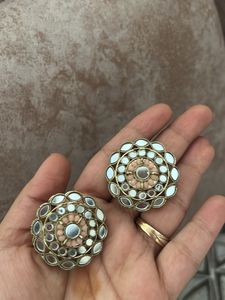 Stunning Ethnic Mirror Work Earrings