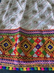 Boho Peacock Navratri Traditional Lehanga Skirt
