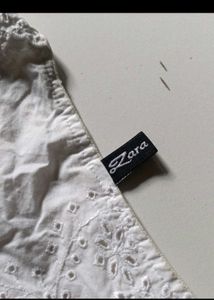 White Eyelet Lace Peplum Blouse