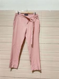 WARDROBE Chic Pink Tie-Waist Trousers