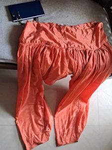 Silky Orange vibrant Patiala Salwar