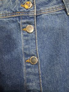 H&amp;M Demin Button-Up A-Line Skirt