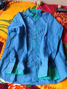 Blue Button-Down Shirt