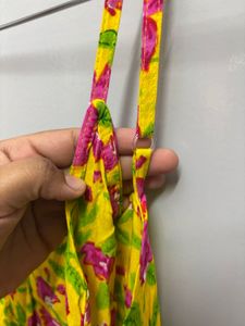 Floral Print Yellow Sundress