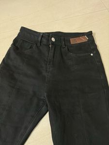 Black Flared Jeans with Slits