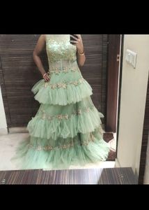 Sea Green Engagement/ Reception Gown -36"