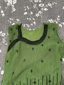 Elegant Green Kurta Set with Palazzo
