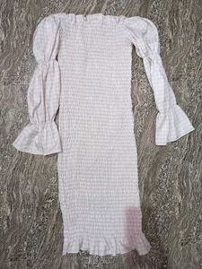 Off Shoulder Gingham Dress 👗 - Free Delhivery 🚚