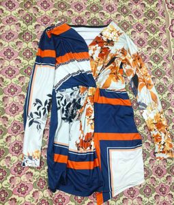 Funky Floral Print Mini Dress