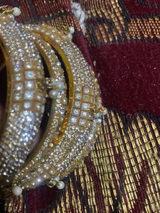 Sparkling Embellished Bangles Set