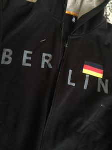 Men's Black Hoodie with German Flag