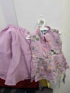 Beautiful Embroidered Kurta with Skirt