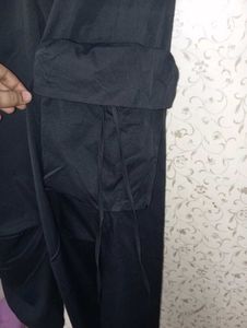 Black Cargo Pants with side pocket