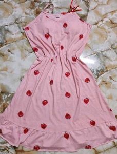 Cute Strawberry Print Nightgown