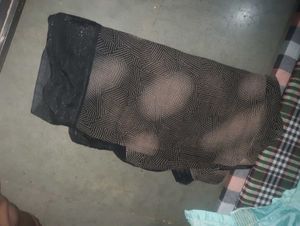 Elegant Black Saree with Geometric Pattern