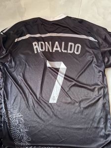 Men's Real Madrid Black Dragon Print T-Shirt