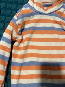 Striped Mock Neck Top