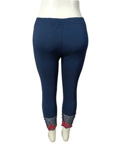 Navy Blue Embroidered Lounge Pants Size 28-30