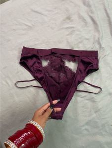 Lace Trimmed Thong Panty