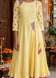 Elegant Yellow Embroidered Kurta set