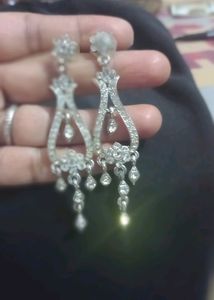 Silver Jarkan Party Wear Earrings