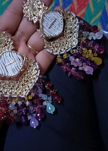 Exquisite Multicolored Stone Earrings