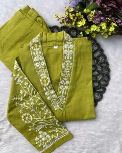 Teal Embroidered Kurta Set