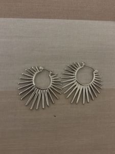 Unique Sunburst Hoop Earrings
