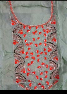 unstitched Elegant Embroidered Kurta Set