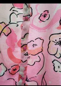 Pink Floral Shirt with Shorts
