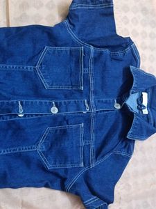 Classic Blue Denim Button-Up Dress