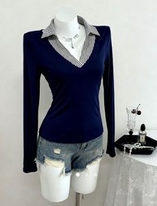 Contrast johny collar top
