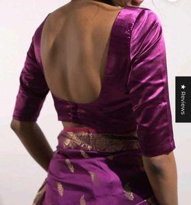 Satin Padded Casual Back Hook Elbow Sleeve Blouse