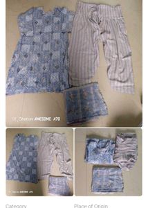 Beautiful Blue Printed Kurta Set