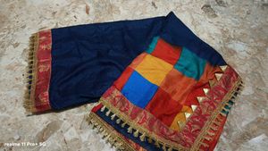 saree with Tassel Border