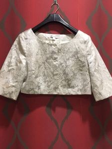 Forever New silver crop top/ jacket XL