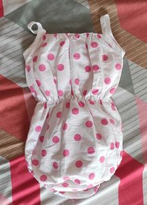 Cute Polka Dot Baby Romper
