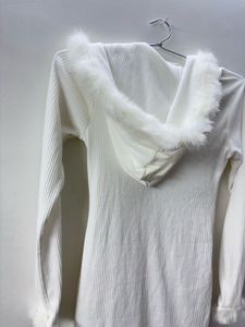 Cute White Pompom Dress