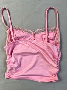 Savana Pink Lace Trim Camisole XS