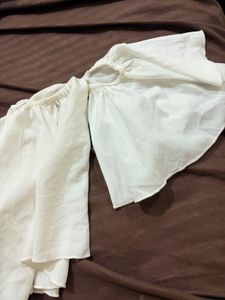 White Off-Shoulder Ruffle Top