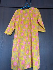 Yellow Floral Kurti